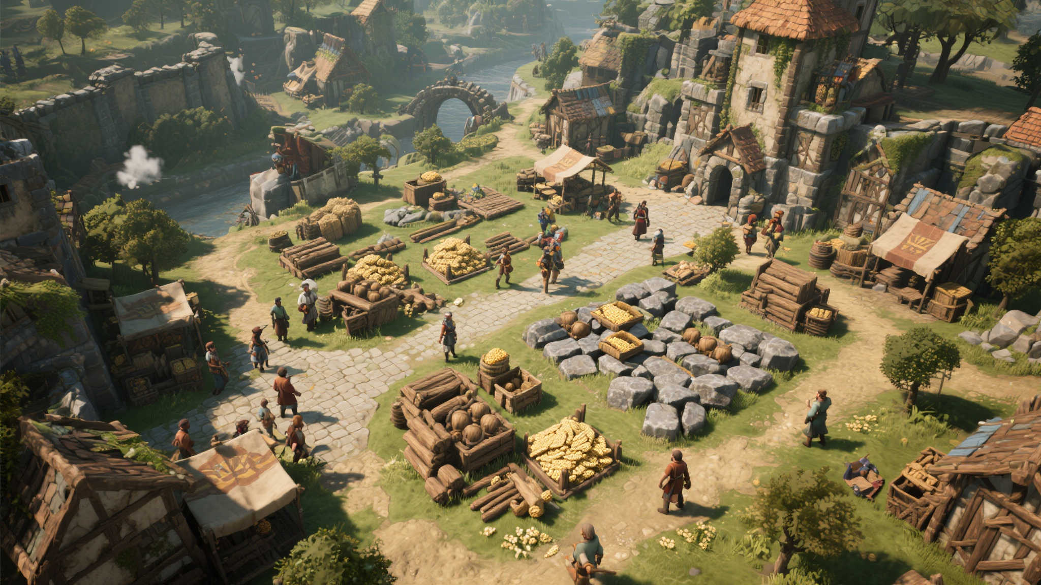 探秘中世纪建筑魅力:《筑城记:中世纪》内容提前揭晓 此外,资源管理是游戏的核心机制之一。玩家